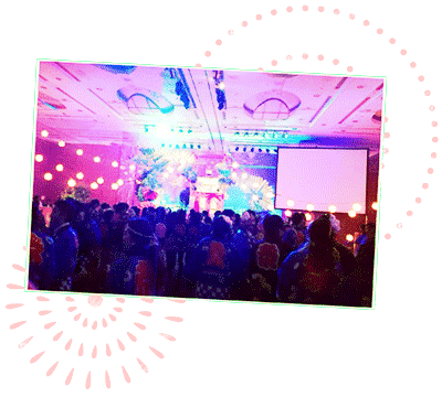 夏祭りがテーマで懇親会