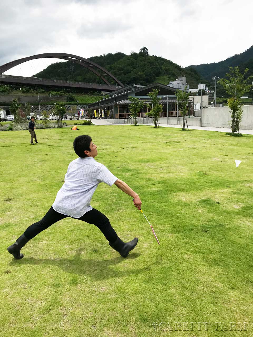 道の駅の公園で元気に運動