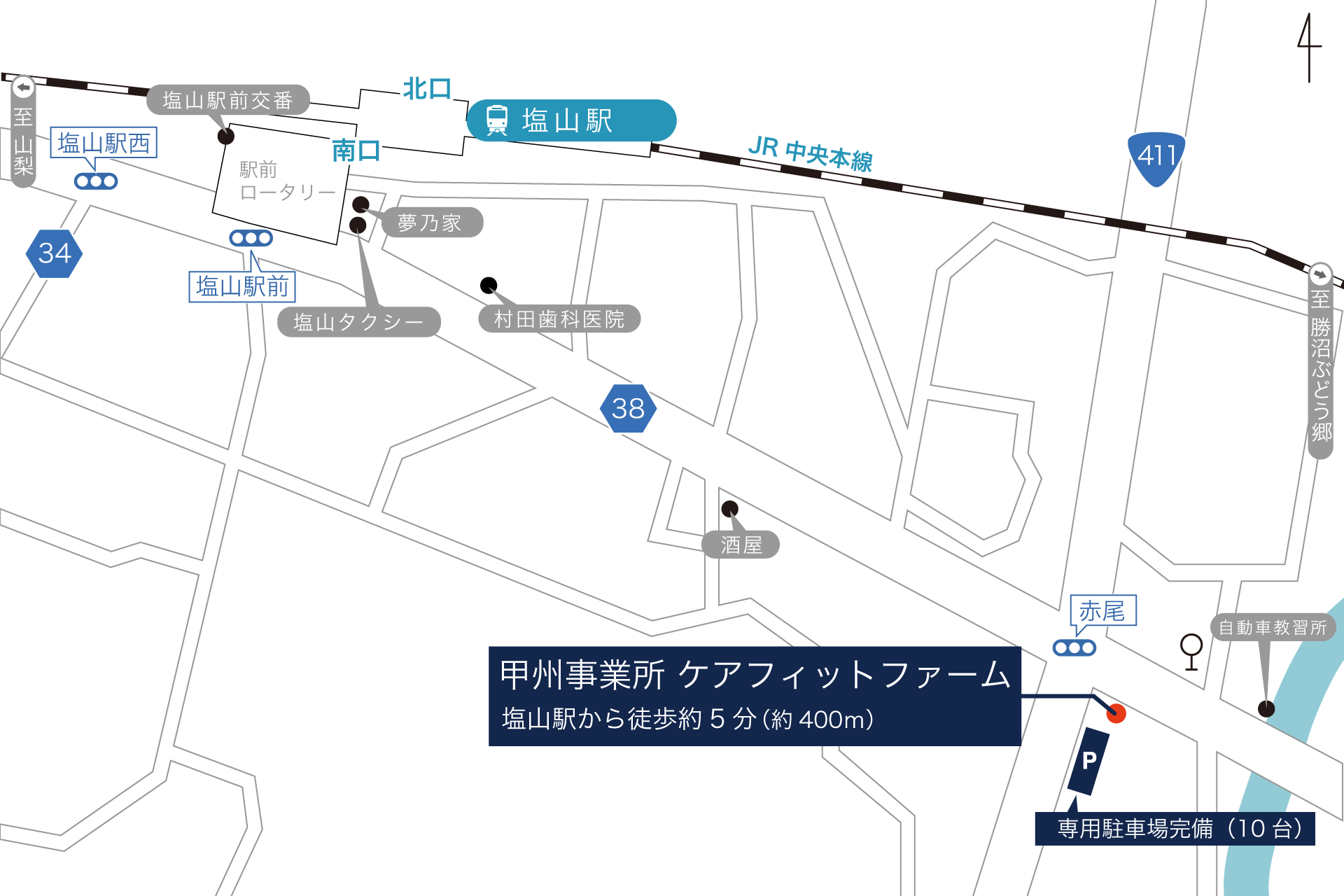 ケアフィットファームの地図