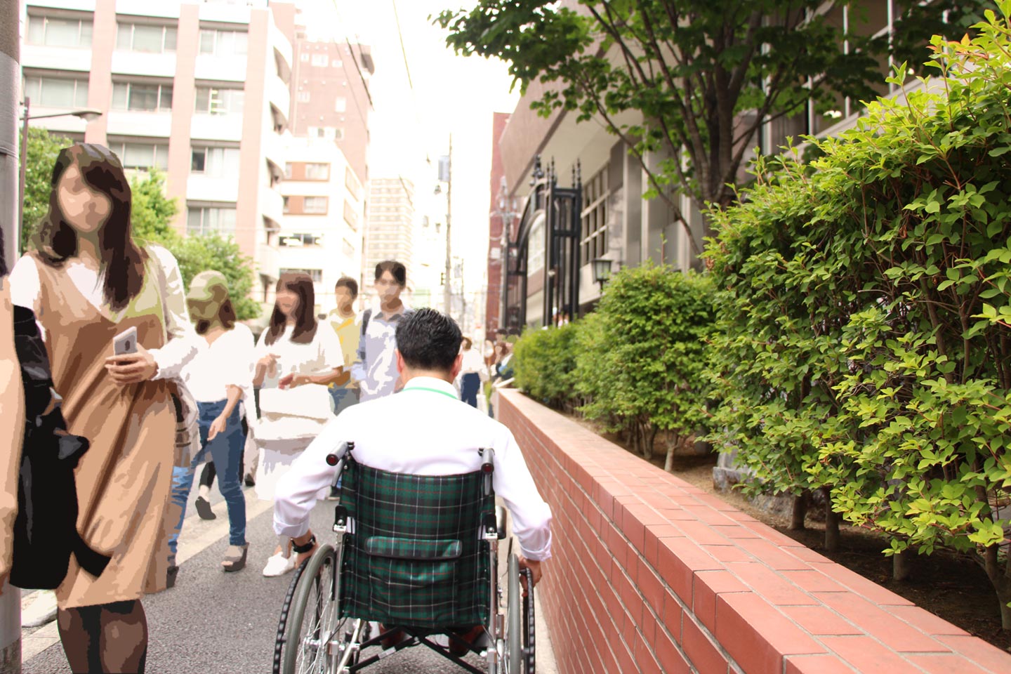 地図では分からない、人の混雑