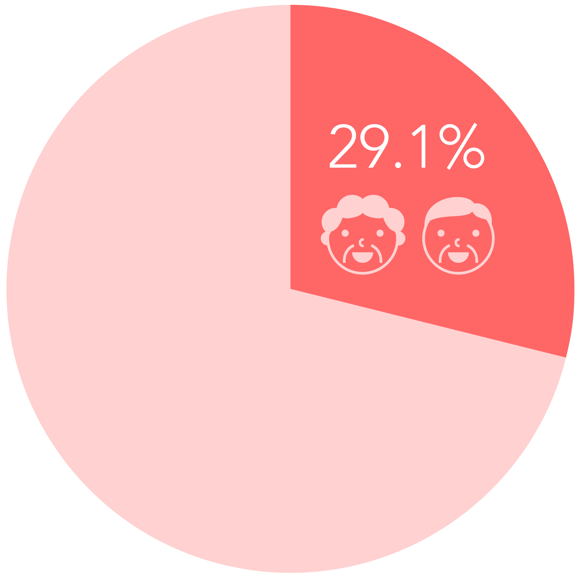 全人口の29.1%が高齢者
